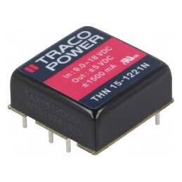 Convertor DC/DC 15W 9-18V la 5V/-5V 1x1 | Electronic-mag.ro | Componente Electronice