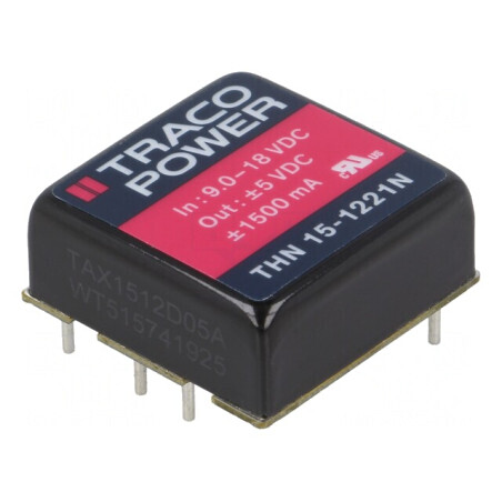Convertor DC/DC 15W 9-18V la 5V/-5V 1x1 | Electronic-mag.ro | Componente Electronice