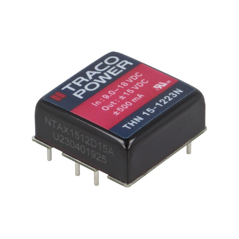 Convertor DC/DC 15W 9-18V 15V/-15V THN 15-1223N | Electronic-mag.ro | Componente Electronice Convertor DC/DC 15W 9-18V 15V/-15V THN 15-1223N | Electronic-mag.ro | Componente Electronice
