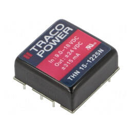 Convertor DC/DC 15W 9-18V la 24V/ -24V | Electronic-mag.ro | Componente Electronice