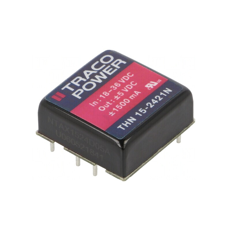 Convertor DC/DC 15W 18-36V la 5V/-5V 1x1 THN 15-2421N | Electronic-mag.ro | Componente Electronice Convertor DC/DC 15W 18-36V la 5V/-5V 1x1 THN 15-2421N | Electronic-mag.ro | Componente Electronice