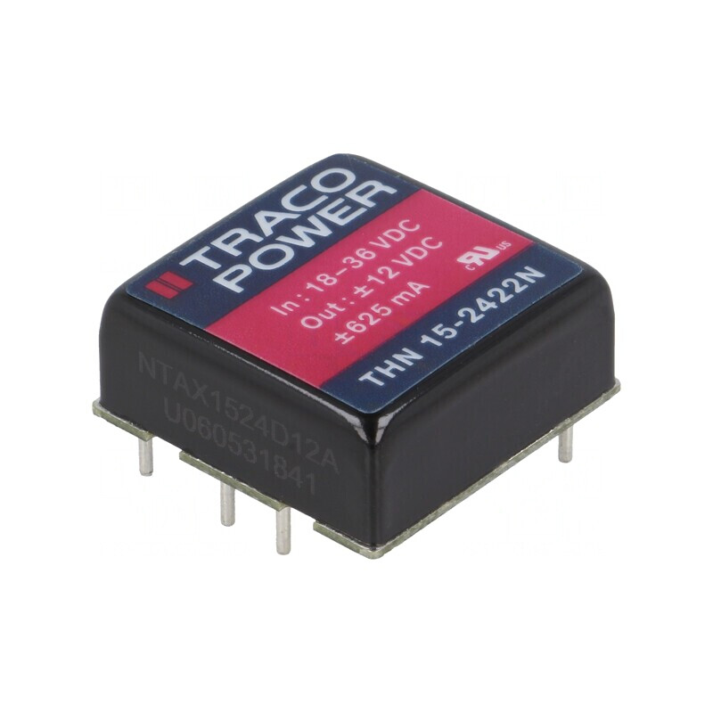 Convertor DC/DC 15W 18-36V la 12V/-12V | Electronic-mag.ro | Componente Electronice