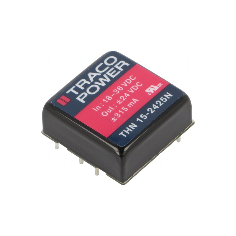 Convertor DC/DC 15W 18-36V la 24V/-24V THN 15-2425N | Electronic-mag.ro | Componente Electronice