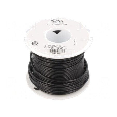 Cablu HookUp Wire 18AWG PVC Negru 30.5m | Electronic-mag.ro | Componente Electronice