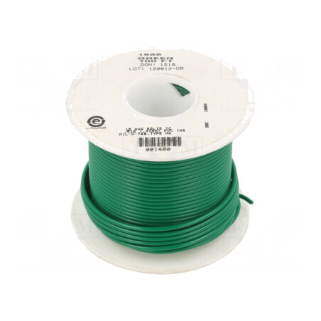 Cablu HookUp Wire 18AWG PVC Verde 30,5m 1kV | Electronic-mag.ro | Componente Electronice
