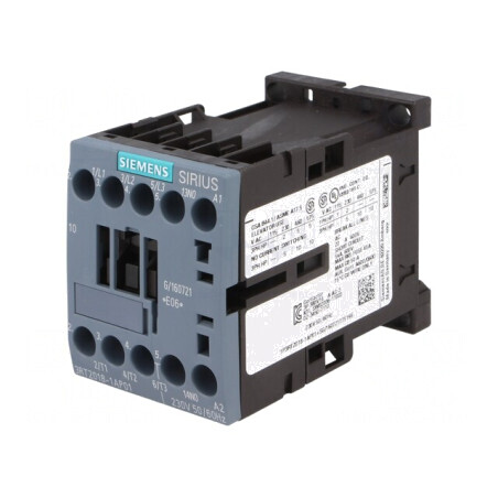 Contactor 3-polar 230VAC 17A cu 3 contacte auxiliare NO | Electronic-mag.ro | Componente Electronice