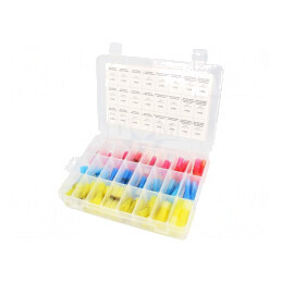 Set conectori crimpat izolaţie termocontractabilă 126 bucăți | Electronic-mag.ro | Componente Electronice