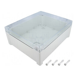 Carcasă universală gri IP65 TEMPO 239x289x107mm | Electronic-mag.ro | Componente Electronice