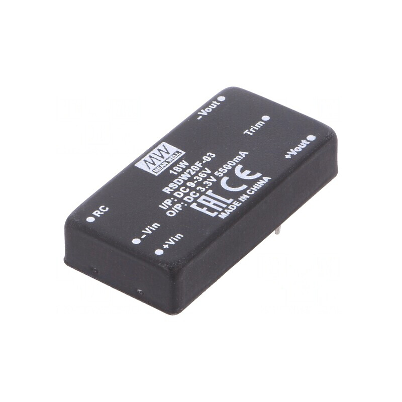 Convertor DC/DC 20W 9-36V la 3,3V 5500mA THT | Electronic-mag.ro | Componente Electronice Convertor DC/DC 20W 9-36V la 3,3V 5500mA THT | Electronic-mag.ro | Componente Electronice