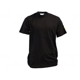 Tricou | ESD | XL | bumbac,fibre conductoare | neagră | 108-6583