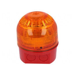 Semnalizator Luminos și Acustic LED Roșu IP65 17-60VDC | Electronic-mag.ro | Componente Electronice