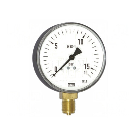 Manometru 100mm -1÷0bar -40÷60°C IP54 Oțel | Electronic-mag.ro | Componente Electronice