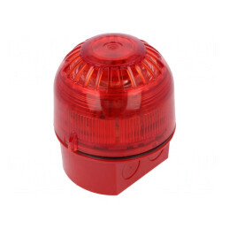 Semnalizator Luminos și Acustic LED Roșu 17-60VDC IP65 | Electronic-mag.ro | Componente Electronice