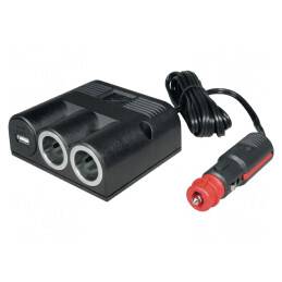 Dublă Priză Auto cu USB 3A | Electronic-mag.ro | Componente Electronice