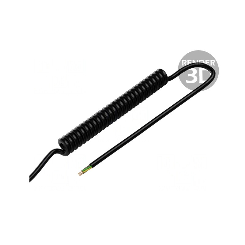 Cablu spiralat neecranat PUR negru 6x0,5mm2 1m 4m 300V | Electronic-mag.ro | Componente Electronice
