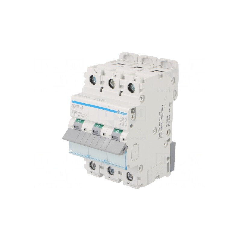 Întrerupător de supracurent 25A 3P 230/400VAC 10kA | Electronic-mag.ro | Componente Electronice
