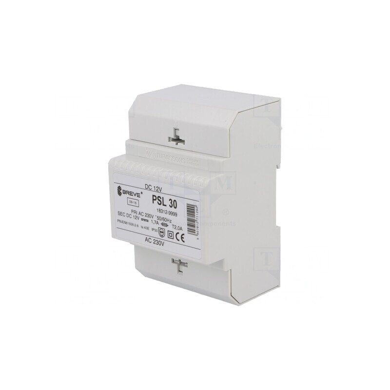 Alimentator pentru Transformatoare DIN 12VDC 30W | Electronic-mag.ro | Componente Electronice