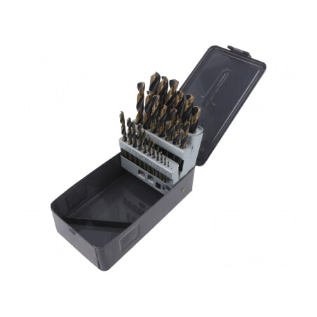 Set Burghie Metal HSS 25 Bucăți Cutie Metalică | Electronic-mag.ro | Componente Electronice