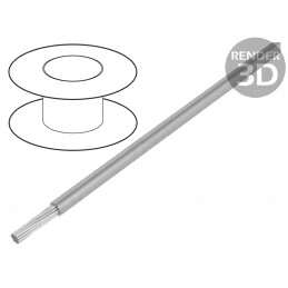 Cablu PTFE Cu 24AWG Gri Închis 30,5m 600V | Electronic-mag.ro | Componente Electronice