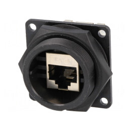 Soclu RJ45 Cat 6 Ecranat IP67/IP68 8P8C | Electronic-mag.ro | Componente Electronice