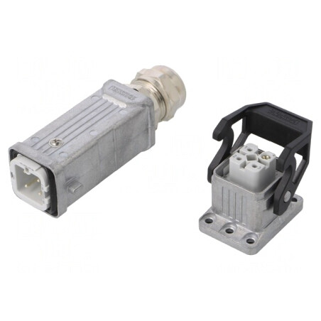 Conector HDC 230V 10A 4P 3PE Drept | Electronic-mag.ro | Componente Electronice