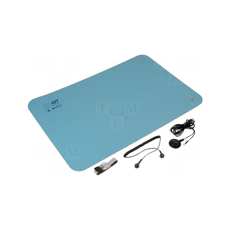 Kit de protecție antistatică pentru masă ESD, albastru 60x40 cm | Electronic-mag.ro | Componente Electronice