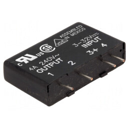 Releu Semiconductor SPST-NO 3-32VDC 4A 24-280VAC THT | Electronic-mag.ro | Componente Electronice