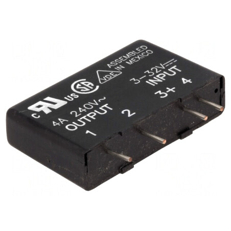 Releu Semiconductor SPST-NO 3-32VDC 4A 24-280VAC THT | Electronic-mag.ro | Componente Electronice