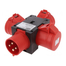 Spliter Alimentare AC Trifazat 32A 400VAC IP44 | Electronic-mag.ro | Componente Electronice