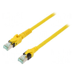 Patch cord S/FTP Cat6a PUR galben 5m | Electronic-mag.ro | Componente Electronice