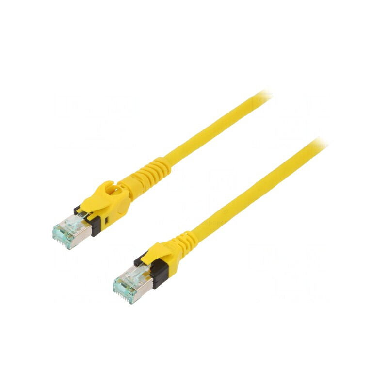 Patch cord S/FTP Cat6a PUR galben 5m | Electronic-mag.ro | Componente Electronice