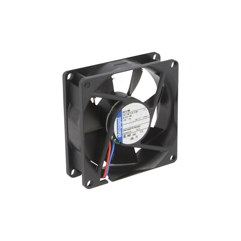 Ventilator axial 12V 80x80x25mm 79m3/h 37dBA cu bilă | Electronic-mag.ro | Componente Electronice