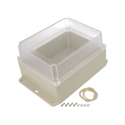 Carcasă universală cu lame de fixare 146x186x110 mm | Electronic-mag.ro | Componente Electronice