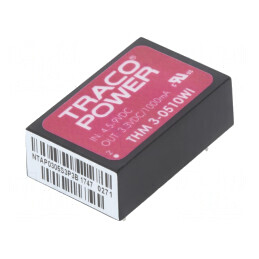 Convertor DC/DC 3W 4.5-9V la 3.3V 1000mA THM 3-0510WI | Electronic-mag.ro | Componente Electronice