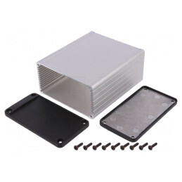 Carcasă aluminiu ecranare 104x120x55mm naturală | Electronic-mag.ro | Componente Electronice
