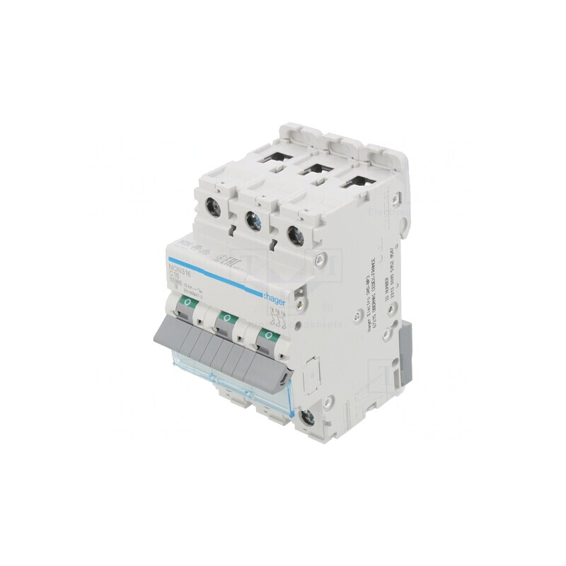 Întrerupător Supracurent 16A 3P 10kA 230/400V | Electronic-mag.ro | Componente Electronice