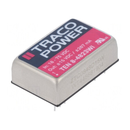 Convertor DC/DC 8W 18-75V la 15V/-15V | Electronic-mag.ro | Componente Electronice