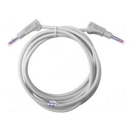 Cablu de măsurare 45A mufă banană 4 mm albă | Electronic-mag.ro | Componente Electronice