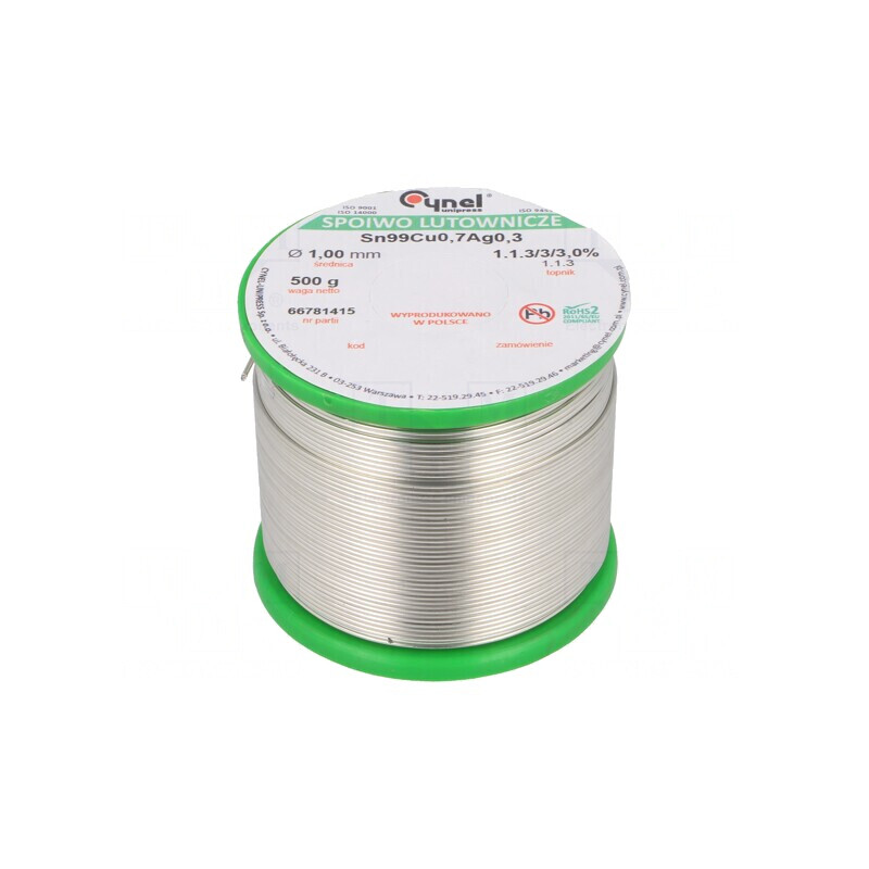 Sârmă de lipit fără plumb 1mm 500g | Electronic-mag.ro | Componente Electronice Sârmă de lipit fără plumb 1mm 500g | Electronic-mag.ro | Componente Electronice