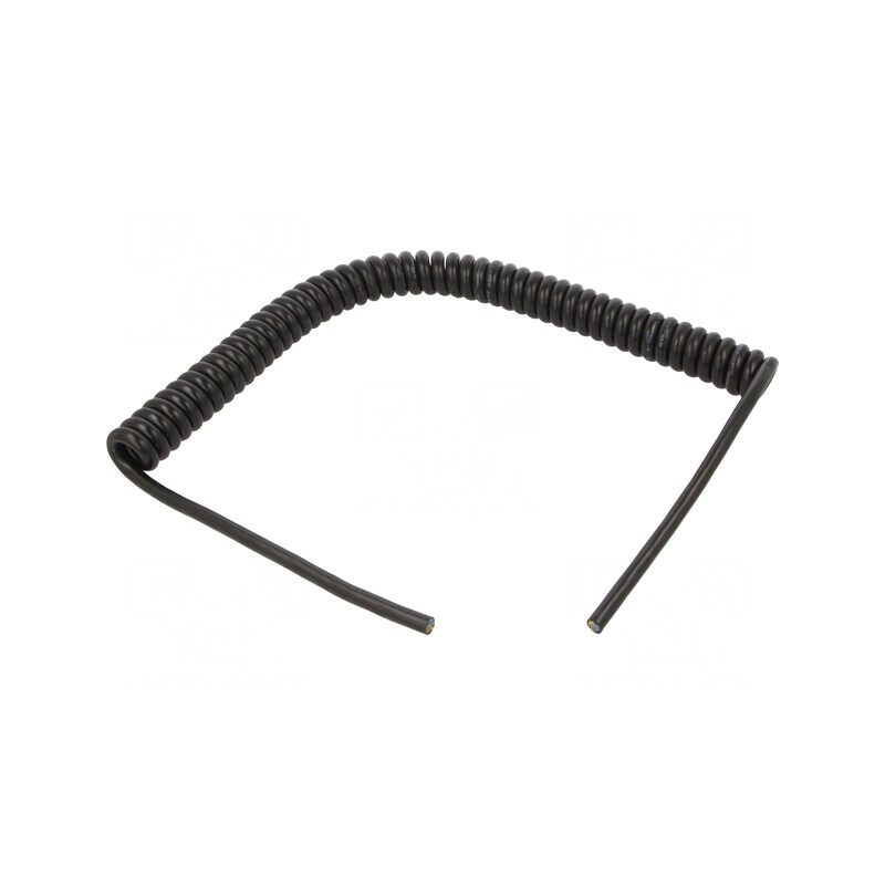 Cablu spiralat PUR H07BQ-F 3G1.5mm2 0.5m 2m negru | Electronic-mag.ro | Componente Electronice