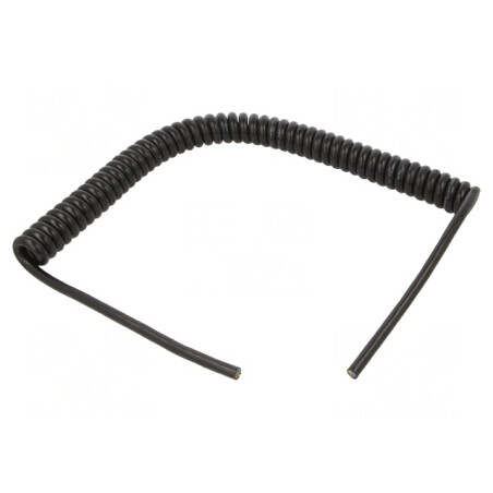 Cablu spiralat PUR H07BQ-F 3G1.5mm2 0.5m 2m negru | Electronic-mag.ro | Componente Electronice
