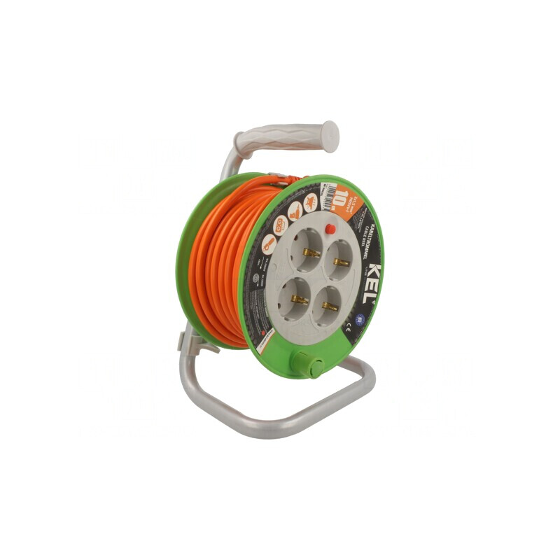 Prelungitor Bobinat 4 Prize PVC 10m Portocaliu | Electronic-mag.ro | Componente Electronice