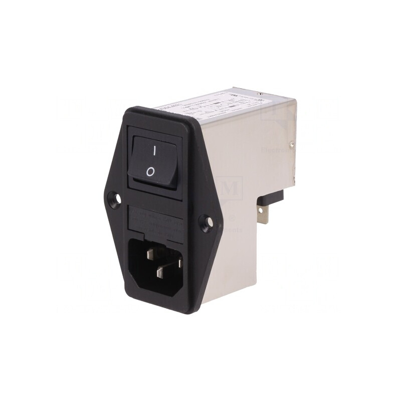 Conector Alimentare AC Soclu Tată 1A 250VAC IEC 60320 10mH | Electronic-mag.ro | Componente Electronice
