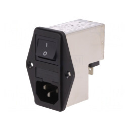 Conector Alimentare AC Soclu Tată 1A 250VAC IEC 60320 10mH | Electronic-mag.ro | Componente Electronice