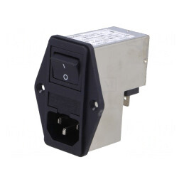 Conector Alimentare AC Soclu Tată 4A 250V 1.5mH | Electronic-mag.ro | Componente Electronice