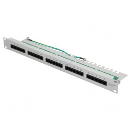Patch Panel RJ45 Rack Gri 25 Porturi 1U | Electronic-mag.ro | Componente Electronice