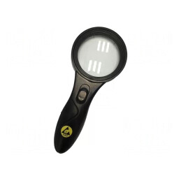 Lupă manuală ESD Ø62mm cu LED și mărire 5x | Electronic-mag.ro | Componente Electronice