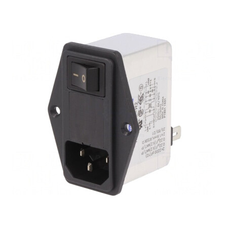 Conector Alimentare AC Soclu Tată 6A 250V 1,6mH RIS0622H2 | Electronic-mag.ro | Componente Electronice