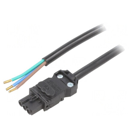 Cablu de alimentare negru 3m 120-230V | Electronic-mag.ro | Componente Electronice