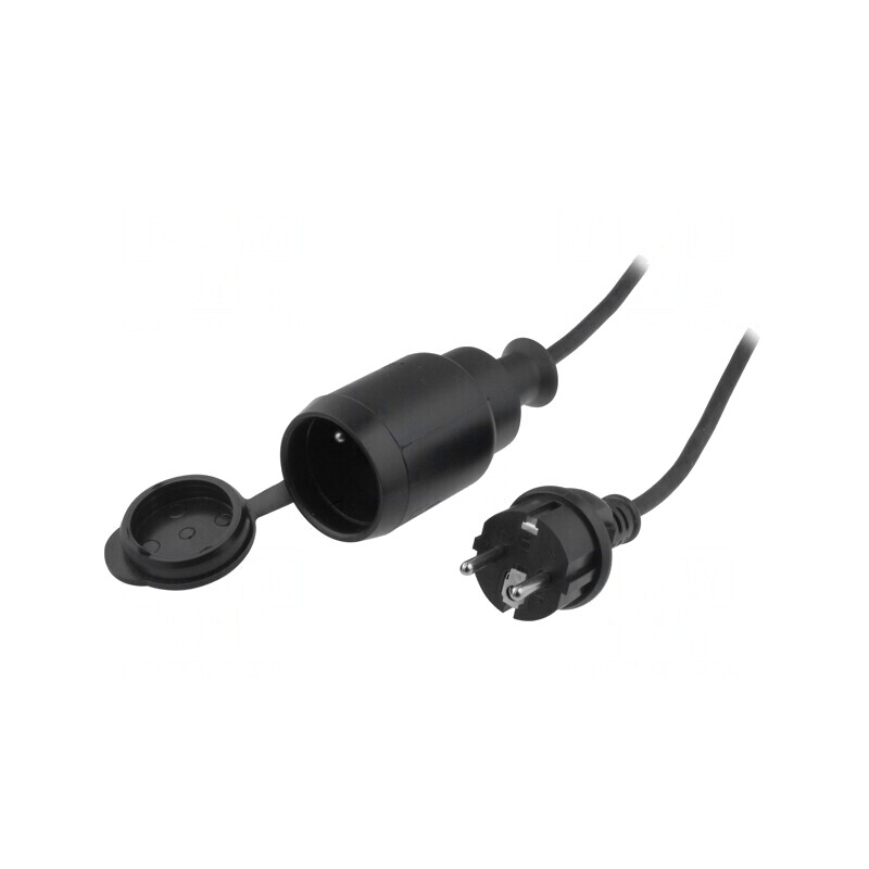 Prelungitor alimentare 25m negru 10A | Electronic-mag.ro | Componente Electronice